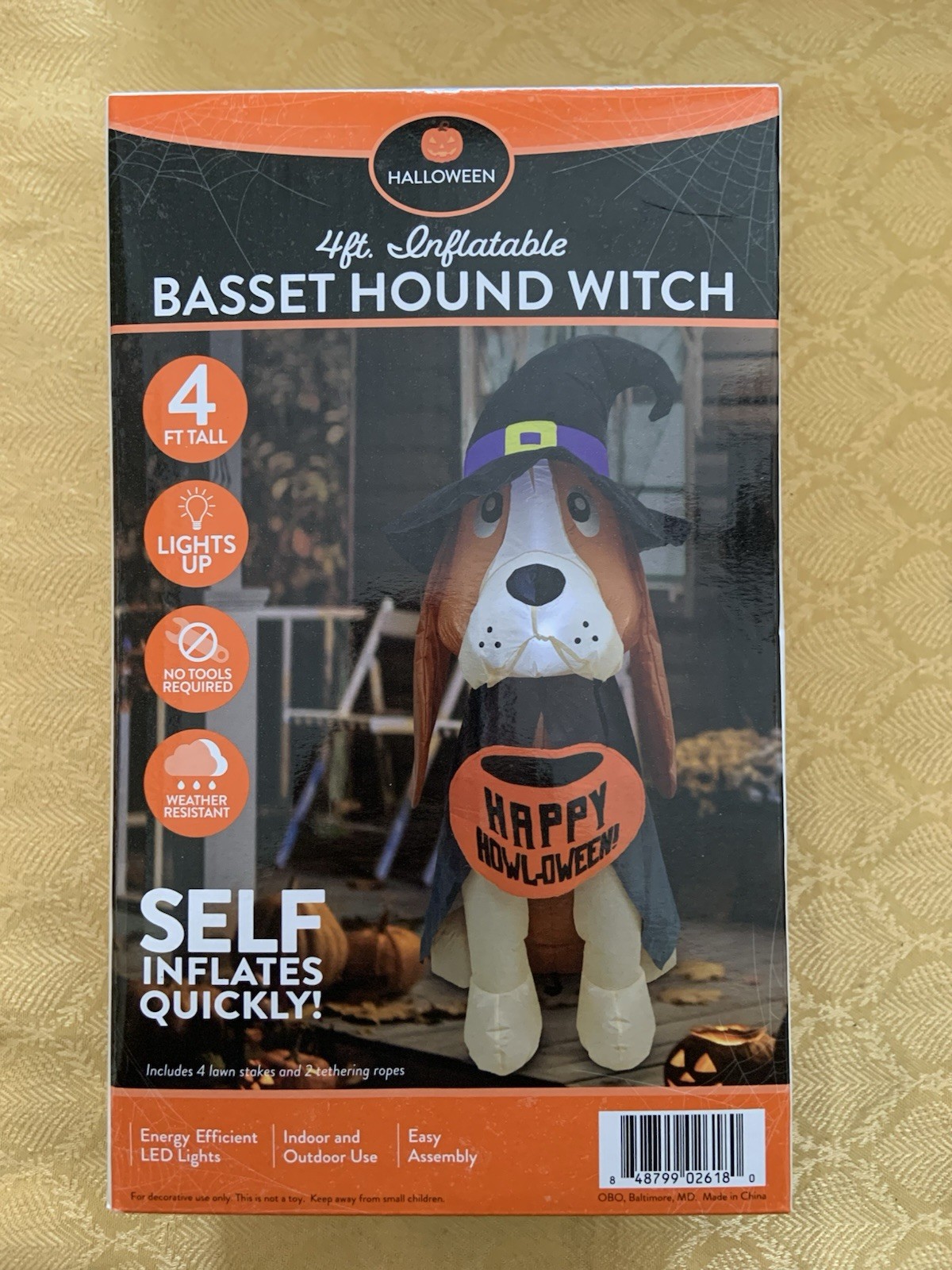 Basset Hound Witch Halloween Collection Lighted Yard Inflatable 4 Feet Tall NIB Basset Hound Witch Halloween Collection Lighted Yard Inflatable 4 Feet Tall NIB