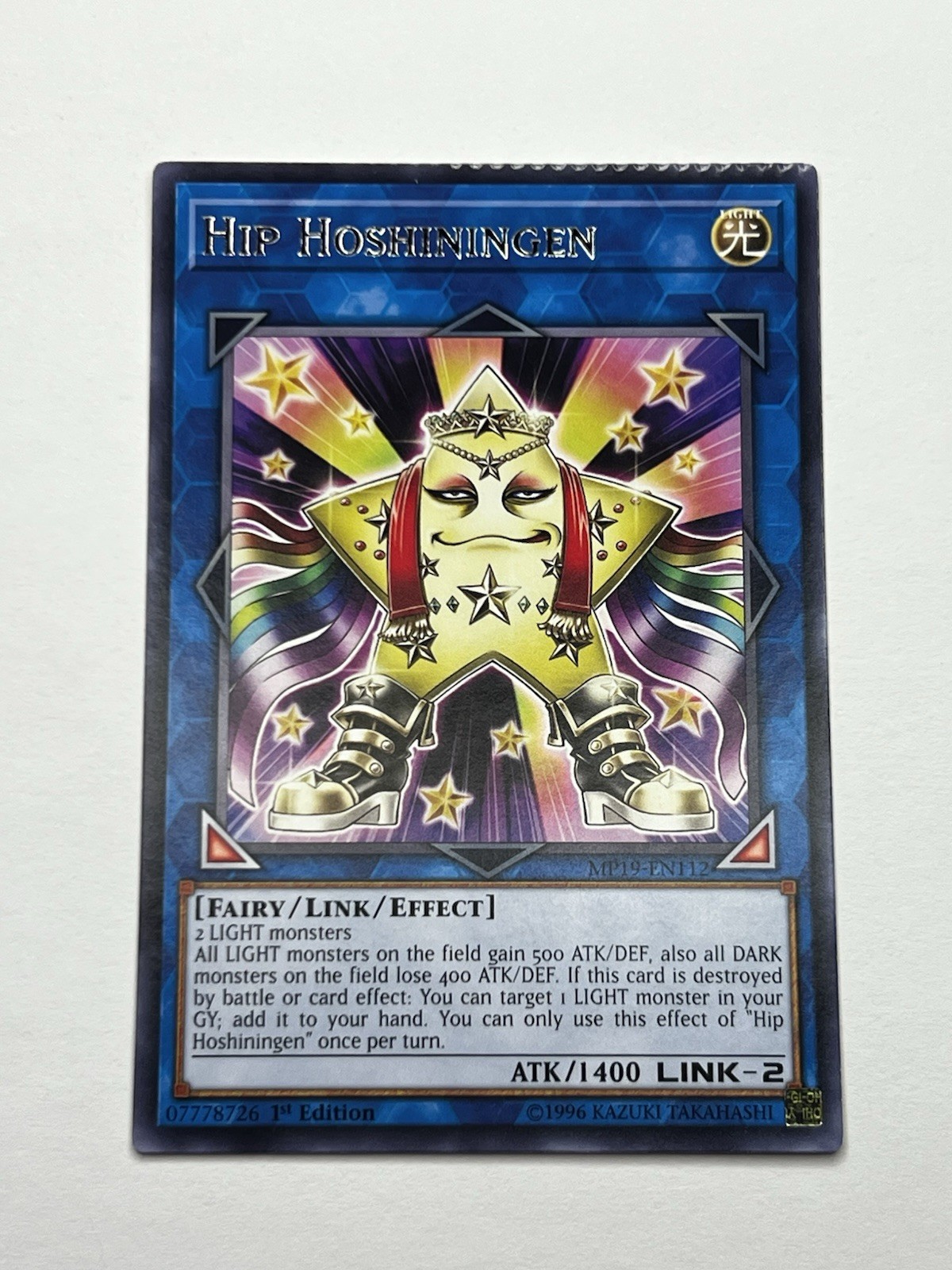 CRIMPED Yugioh Hip Hoshiningen MP19-EN112 1st Edition Yugioh CRIMPED Yugioh Hip Hoshiningen MP19-EN112 1st Edition Yugioh