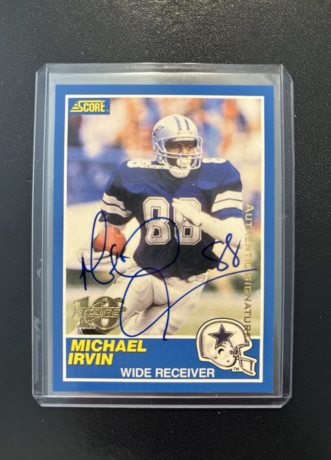 1999 Score Michael Irvin 1989 10th Anniversary Authentic Auto (first 150 Signed)