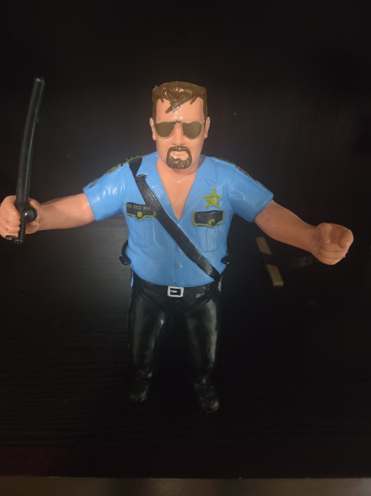 Big Boss Man Vintage 1989 Grand LJN WWF Wrestling Figure Original Nightstick Big Boss Man Vintage 1989 Grand LJN WWF Wrestling Figure Original Nightstick