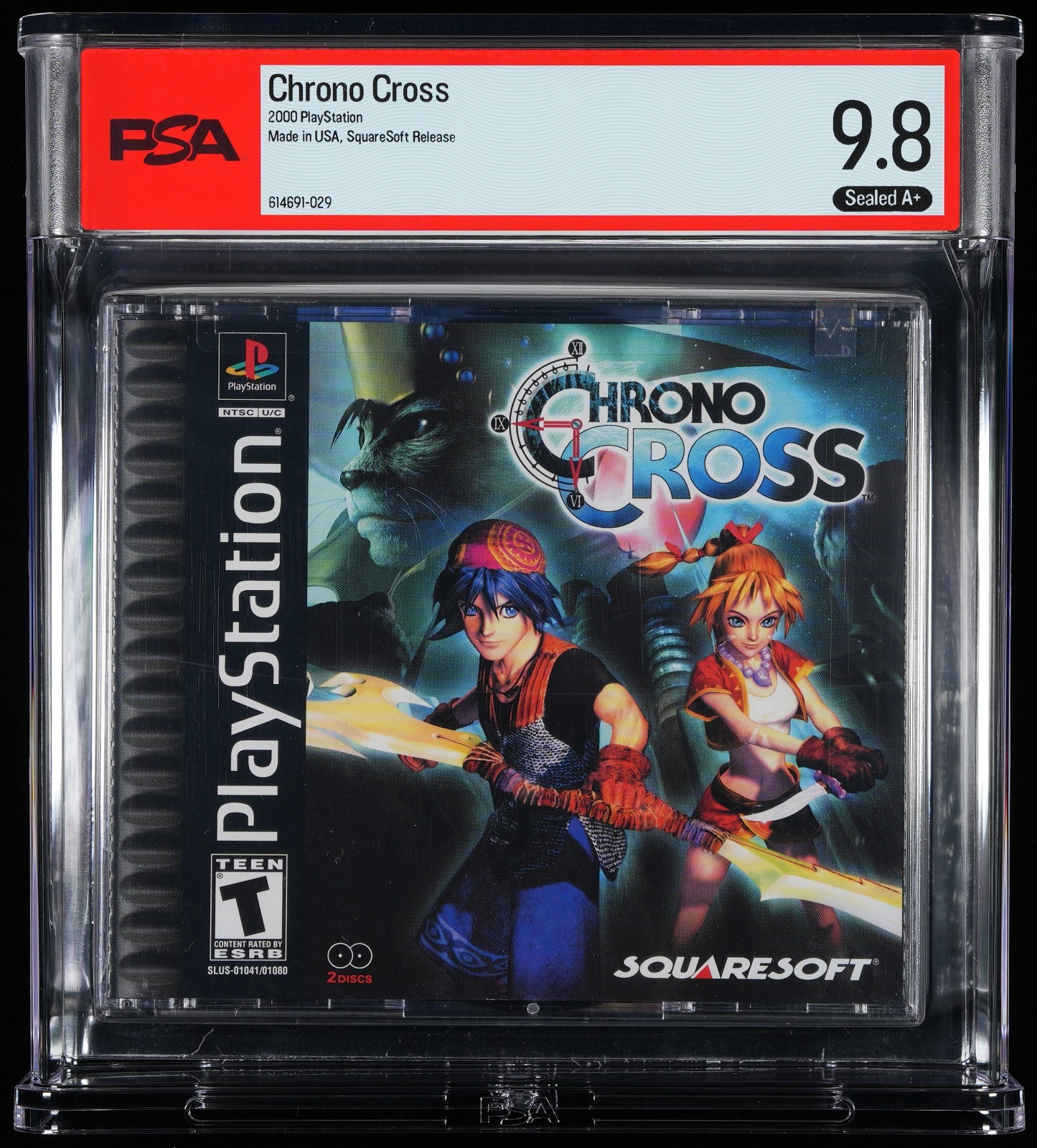 Chrono Cross Sony PlayStation PS1 Black Label Sealed New PSA 9.8 A+ Chrono Cross Sony PlayStation PS1 Black Label Sealed New PSA 9.8 A+