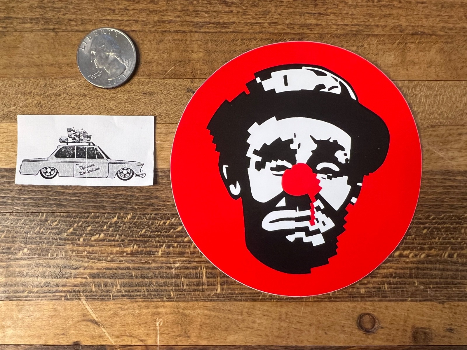 Cheer Up Round Pixel Sticker Street Art Swampy Gats PTV Clown Cheer Up Round Pixel Sticker Street Art Swampy Gats PTV Clown