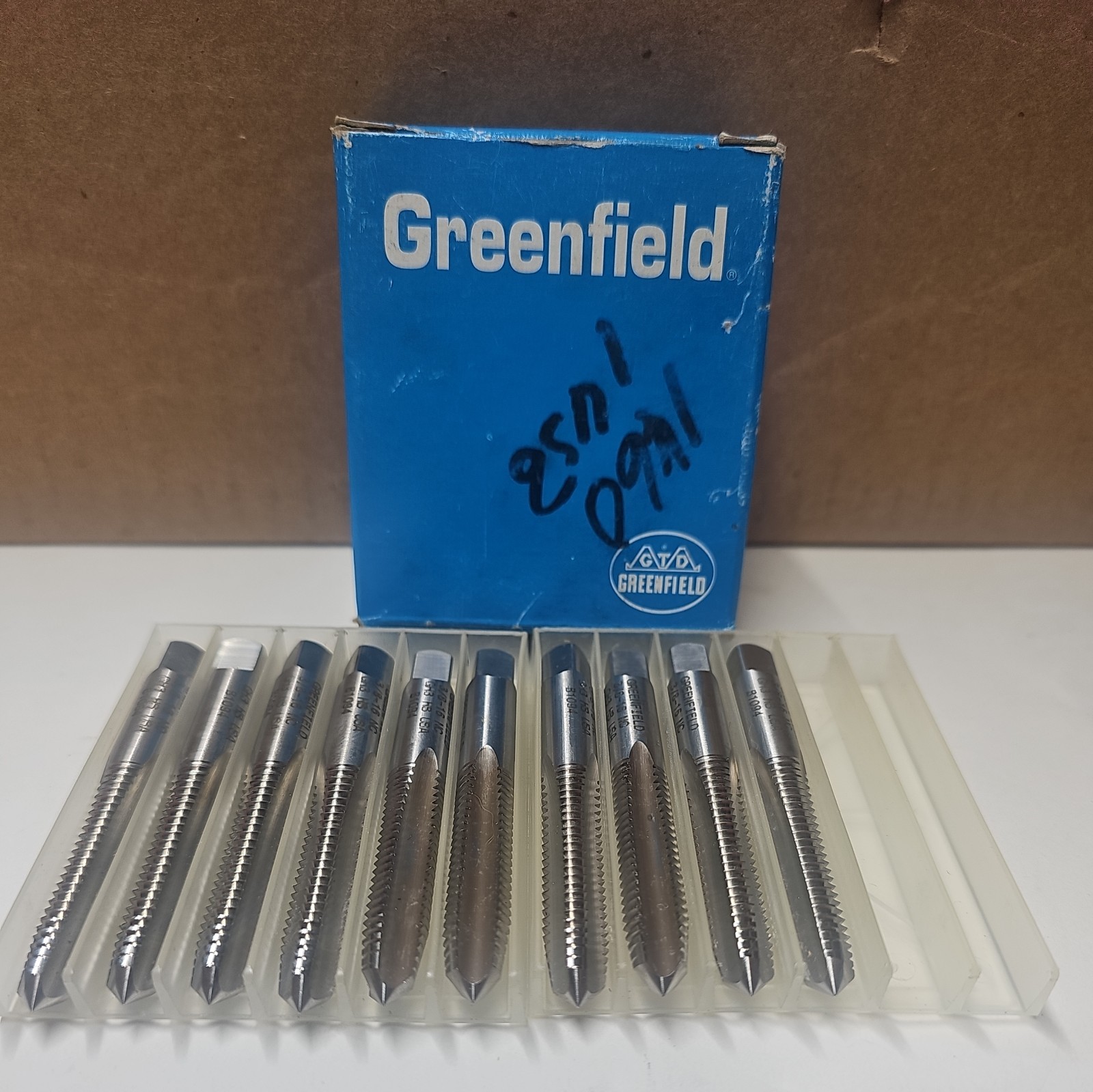 14165 3/8-16 GREENFIELD GTD MAINTENANCE TAPS BOX OF 10 NEW OPEN BOX MADE IN USA 14165 3/8-16 GREENFIELD GTD MAINTENANCE TAPS BOX OF 10 NEW OPEN BOX MADE IN USA