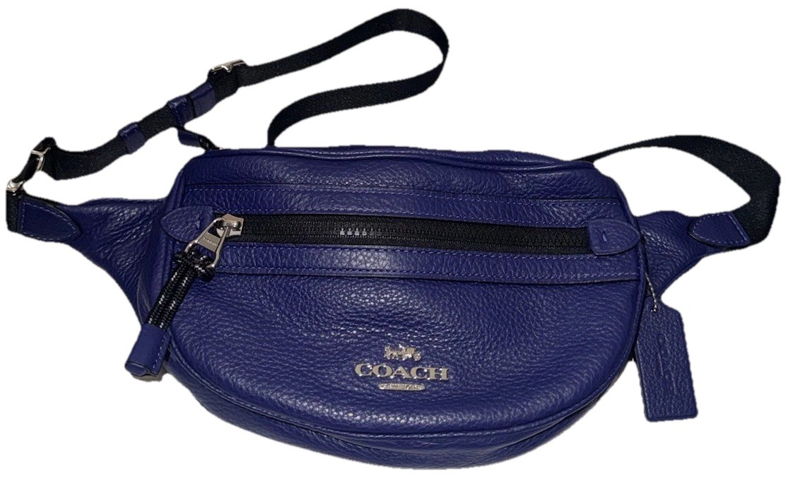 Coach Vale Grape Belt Bag Womens Pebbled Leather Crossbody Fanny Pack Adjustable Coach Vale Grape Belt Bag Womens Pebbled Leather Crossbody Fanny Pack Adjustable