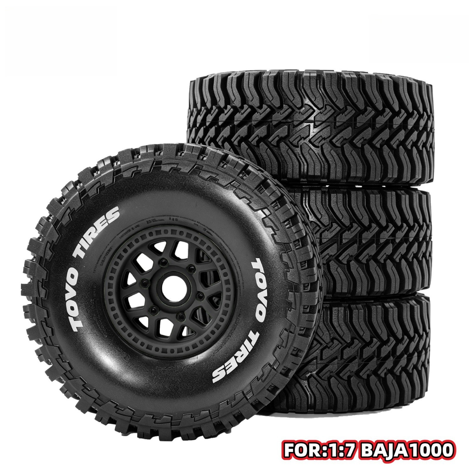 SCT KMC Wheels MT Tires for Arrma MOJAVE UDR FSR DF7 FMS Ford 1/7 4pcs SCT KMC Wheels MT Tires for Arrma MOJAVE UDR FSR DF7 FMS Ford 1/7 4pcs