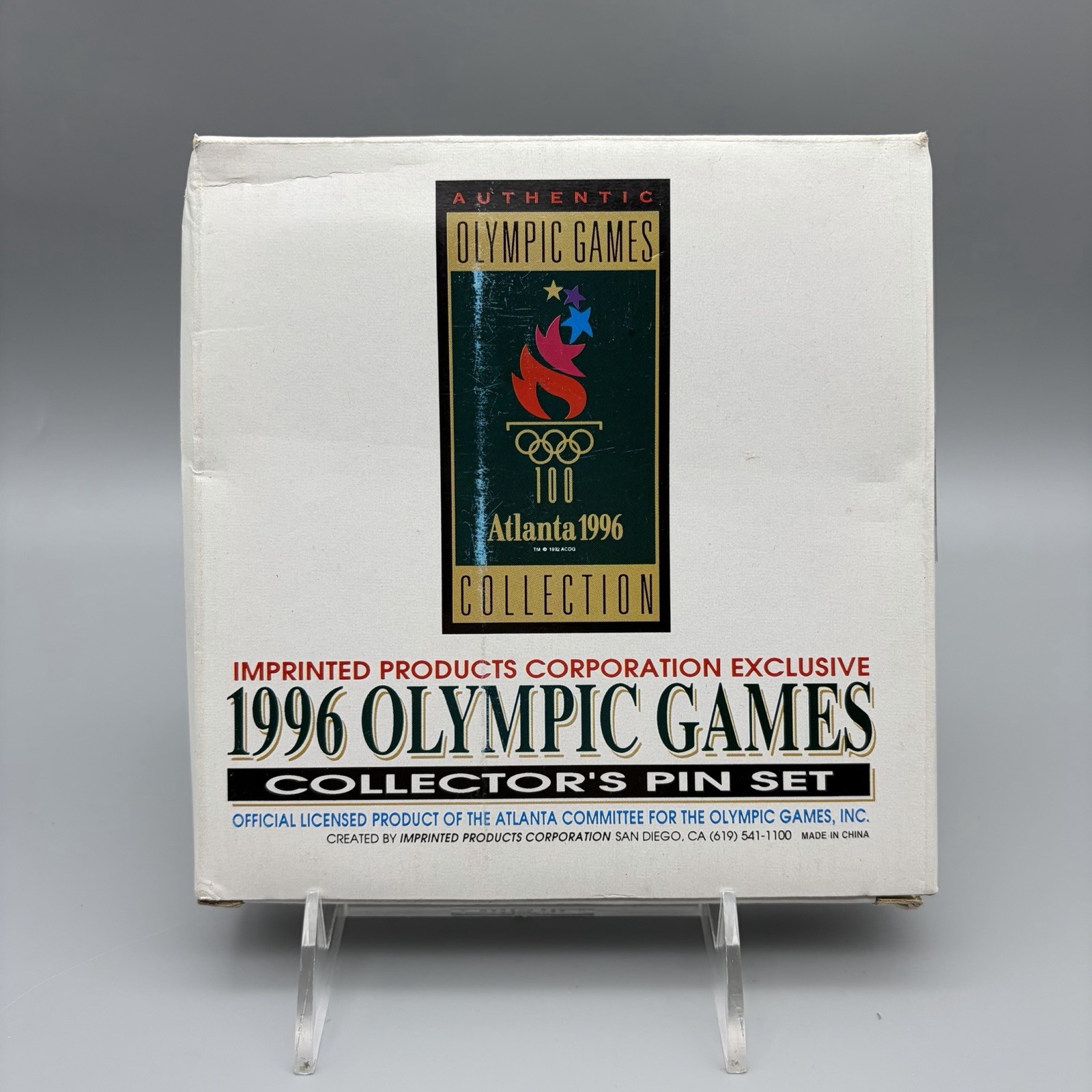 Vintage 1996 Atlanta Summer Olympics Collector\'s 5 Pin Set & COA  #770 RARE