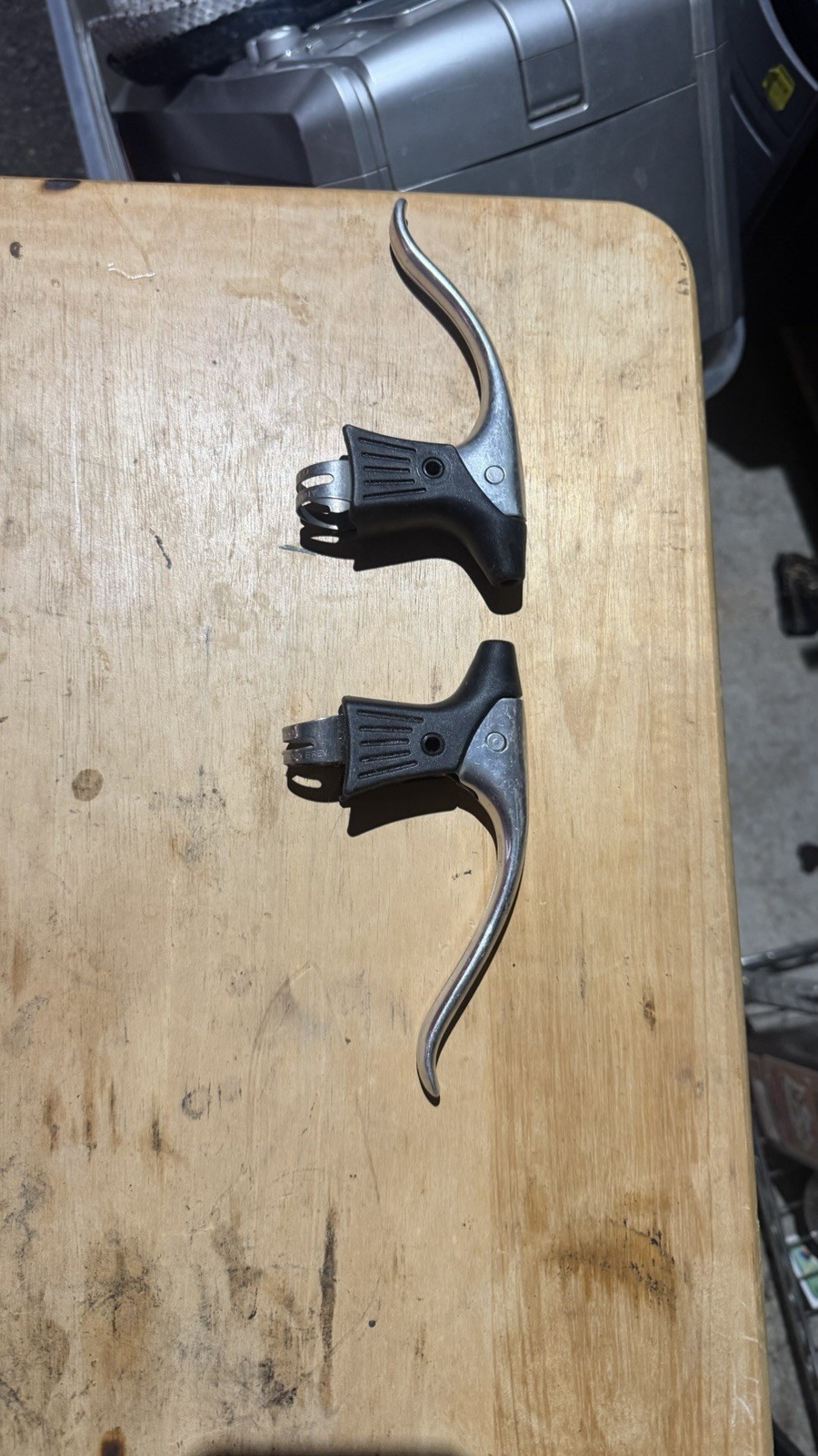 Vintage Modolo Brake Levers Pair Italy BREV Road Bike Black Silver Non Aero