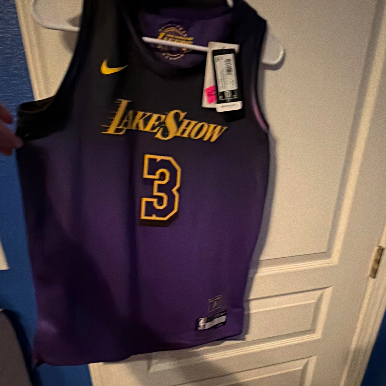 Nike Los Angeles Lakers Anthony Davis #3 Men\'s L Purple/Black NBA Jersey Nike Los Angeles Lakers Anthony Davis #3 Men\'s L Purple/Black NBA Jersey