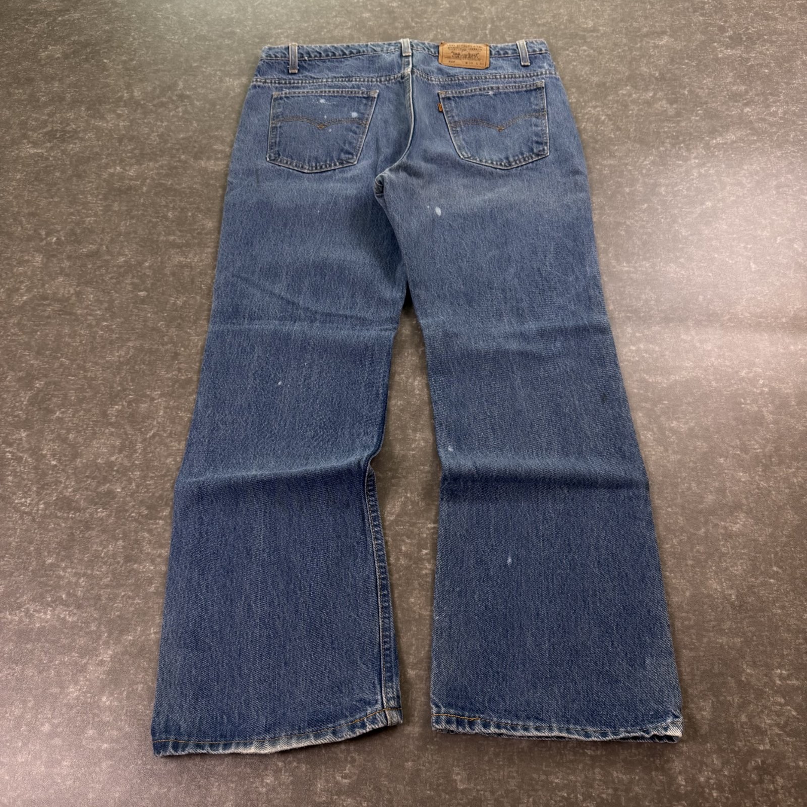 Vintage Levi\'s 517 Orange Tab Bootcut Jeans Made in USA Mens 36x30 Blue Denim