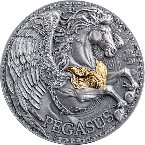 2024 Cameroon Pegasus The Great Greek Mythology 1 oz Antique finish Silver Coin