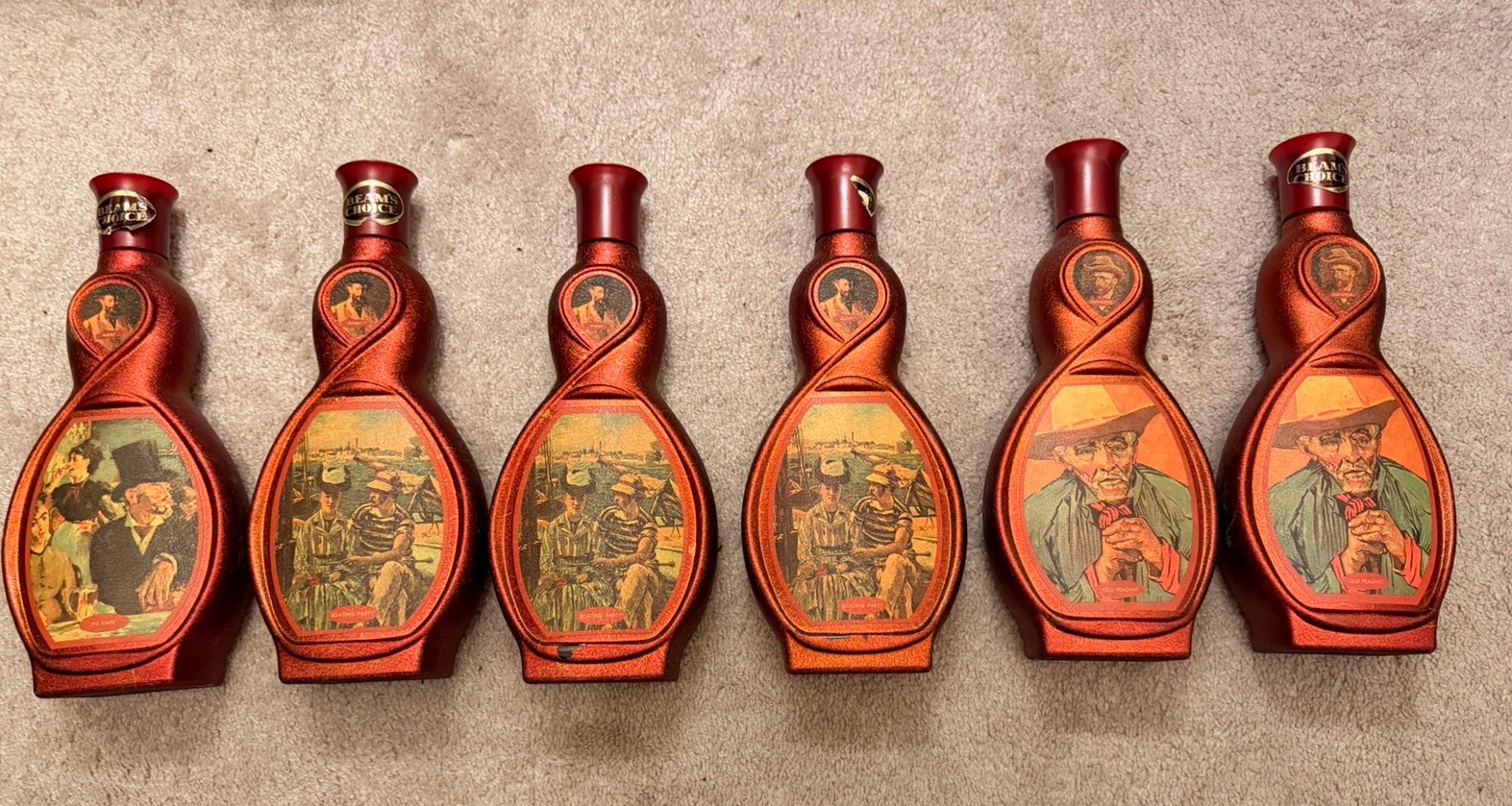 Jim Beam Beams Choice  Decanter Bottles Lot