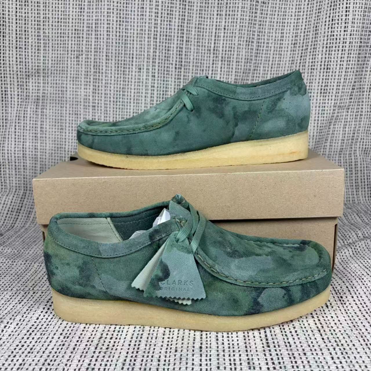 Clarks Originals Wallabee Green Camo Shoes 26164634 Clarks Originals Wallabee Green Camo Shoes 26164634