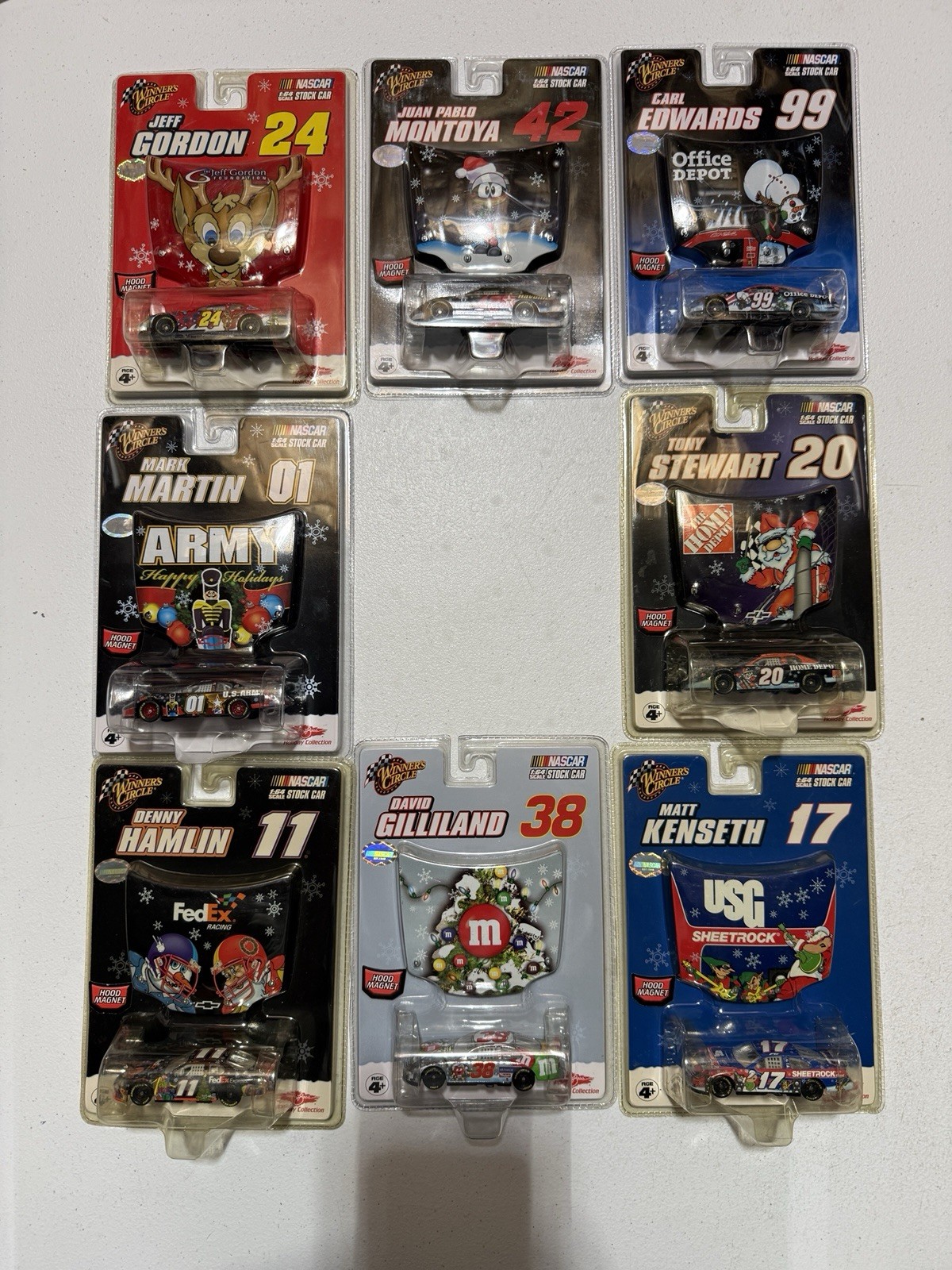 Winners Circle 2007 Holiday Edition Diecast Lot Of 8 Nascar 1/64 - No Repeats Winners Circle 2007 Holiday Edition Diecast Lot Of 8 Nascar 1/64 - No Repeats
