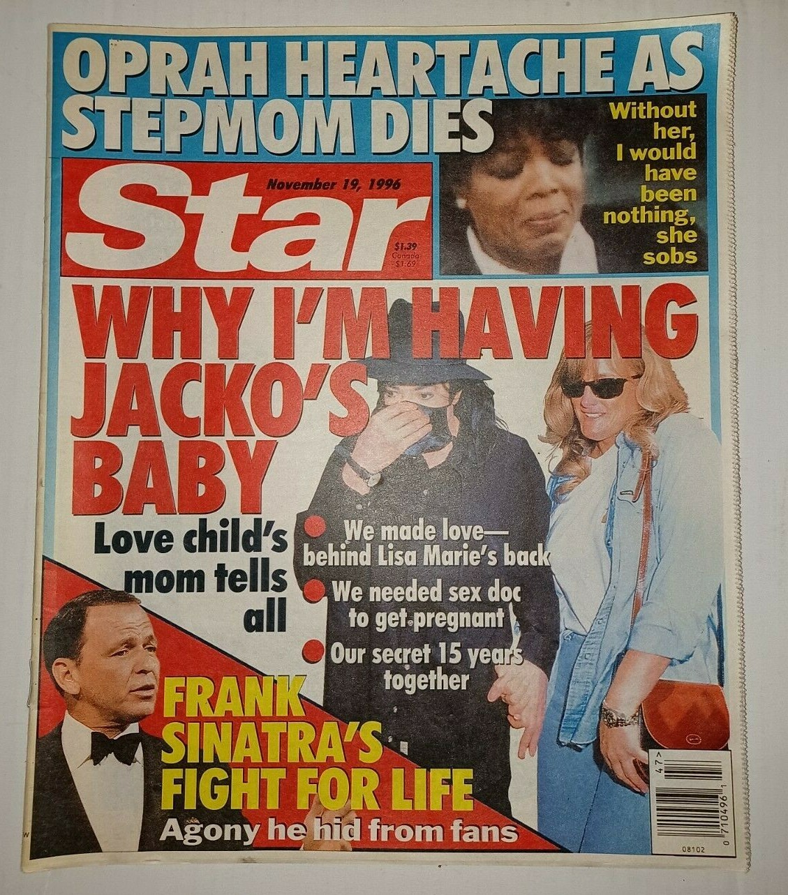 Star tabloid Nov 19, 1996 Michael Jackson Frank Sinatra Madonna Connie Stevens