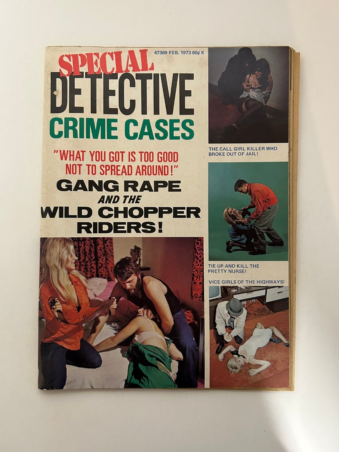 Special Detective Crime Cases February 1973 Gang Rape Wild Chopper Riders