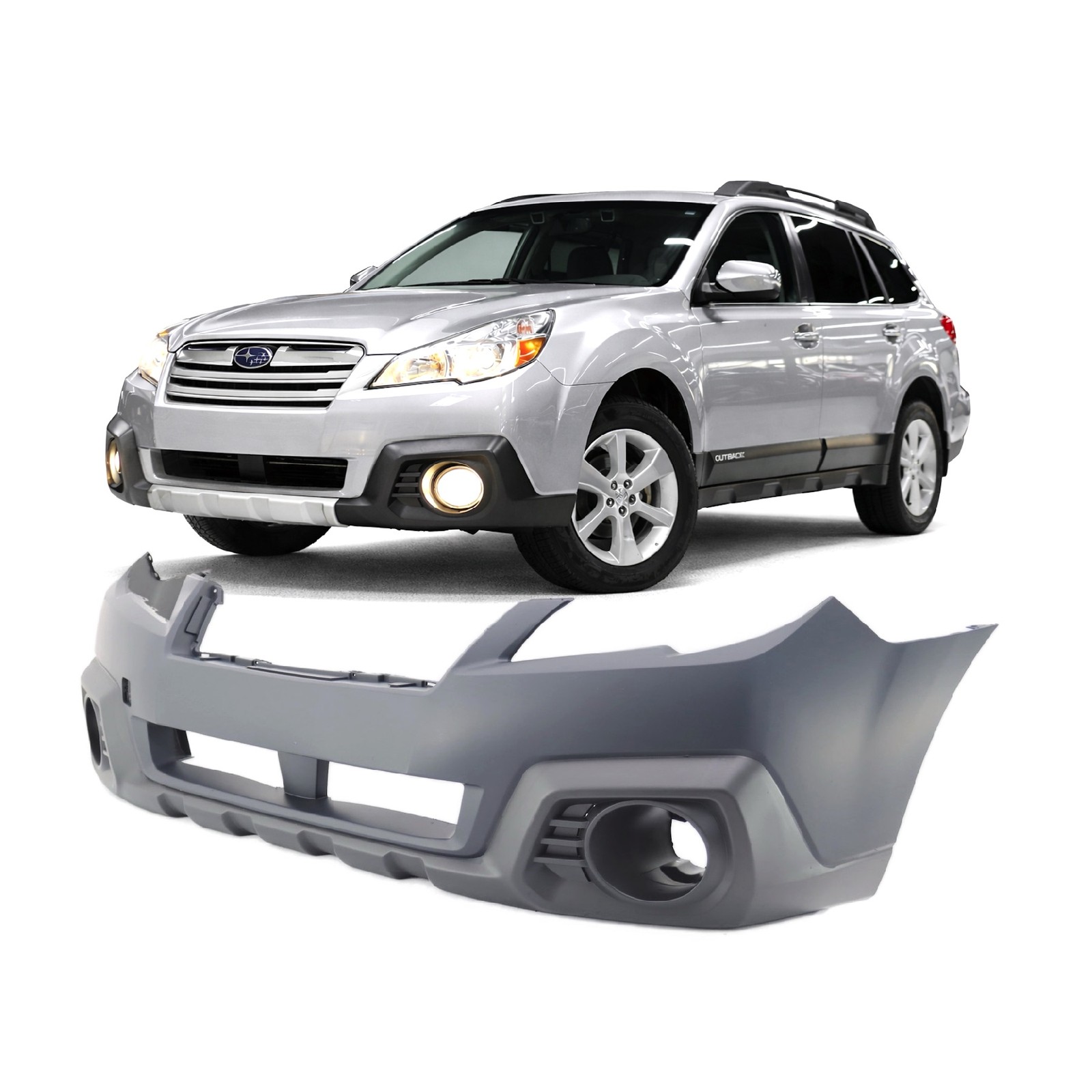2013-2014 Subaru Outback Wagon Primed Front Bumper Cover SU1000169 57704AJ12A