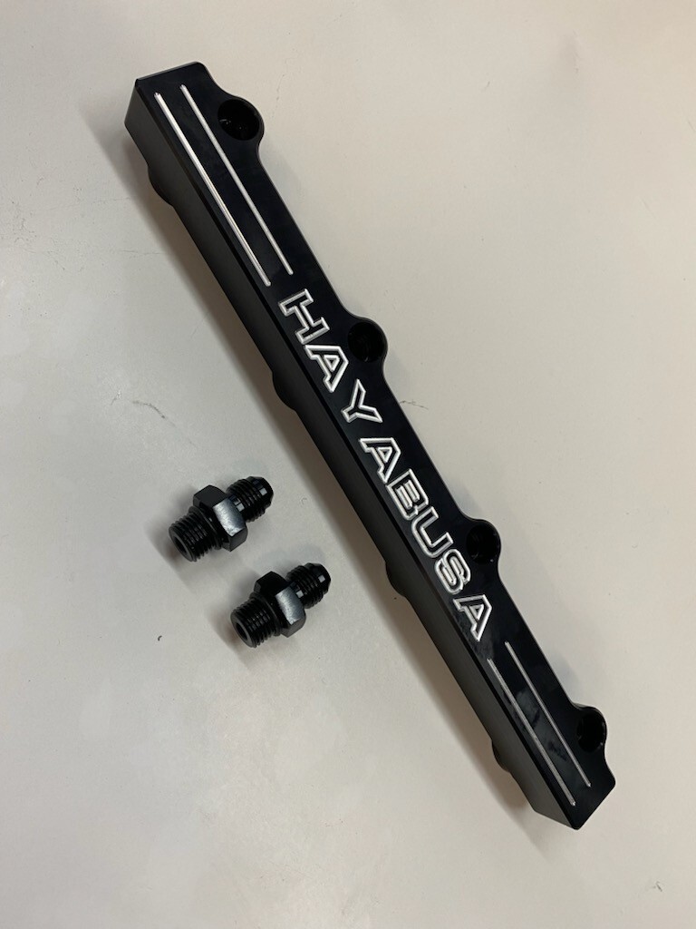 99-07 SUZUKI GSXR 1300 HAYABUSA BILLET FUEL RAIL BLACK ANODIZE