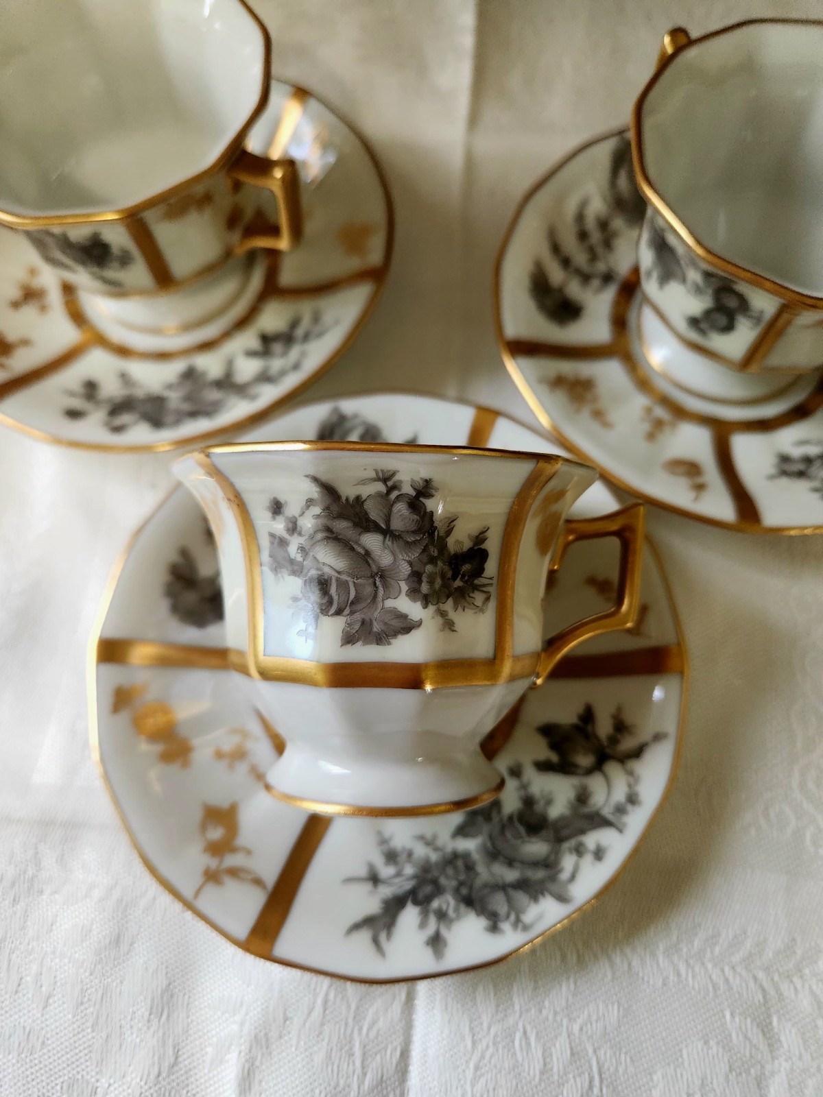 Antique Set 3 T&V Limoges France \ Antique Set 3 T&V Limoges France \