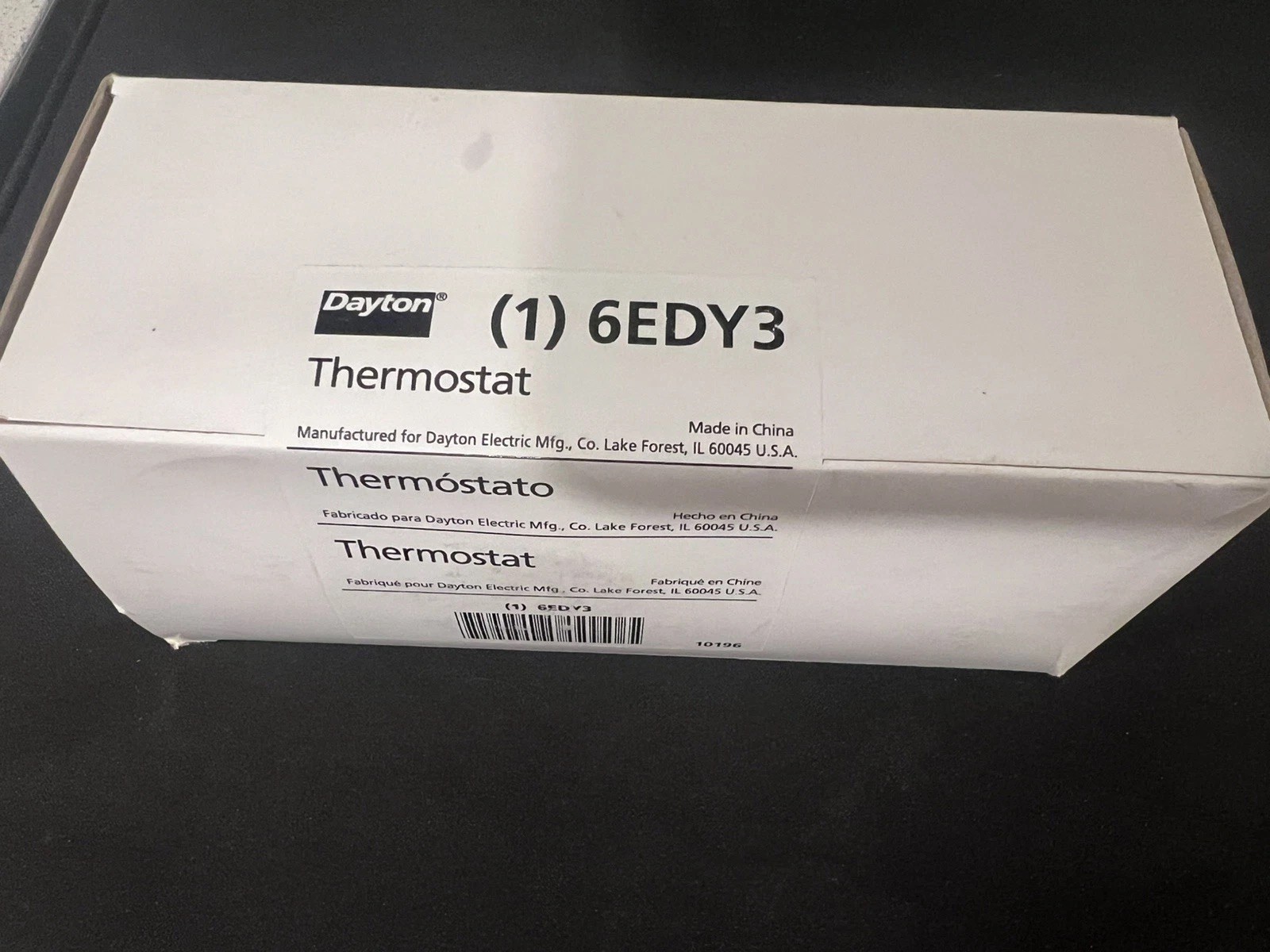 Dayton 6EDY3 Line Voltage Mechanical Thermostat, Heat Or Cool, 30 To 110F,