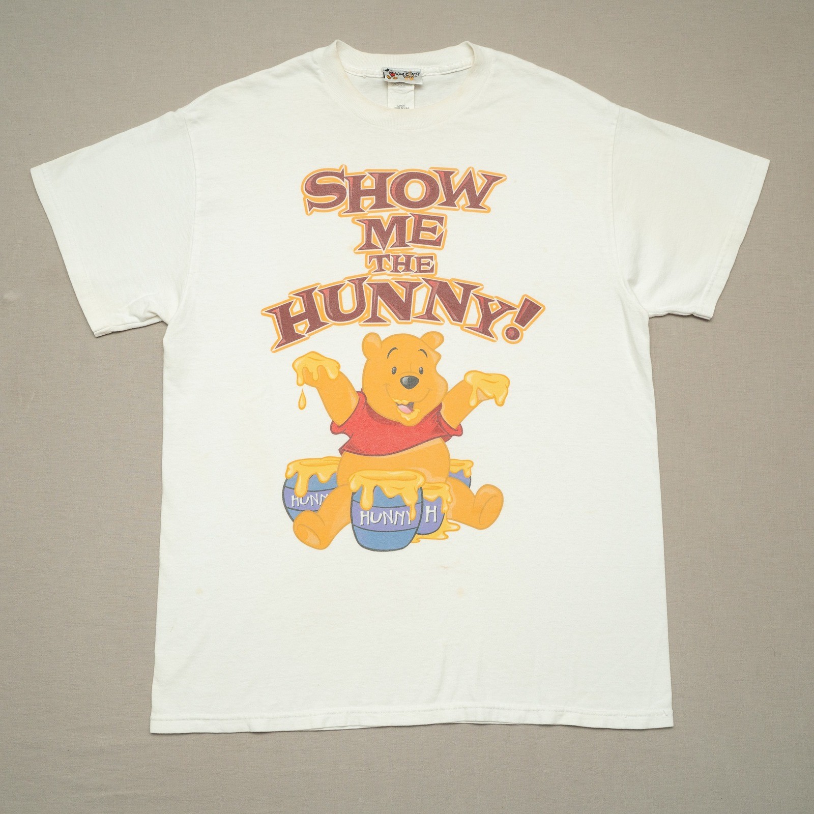 Vintage 90s Walt Disney Winnie the Pooh Show Me Hunny T Shirt Adult L Single USA Vintage 90s Walt Disney Winnie the Pooh Show Me Hunny T Shirt Adult L Single USA