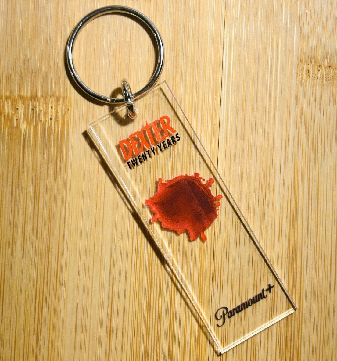 Dexter Resurrection Blood Slide Keychain NYCC 2026 Comic Con Paramount +