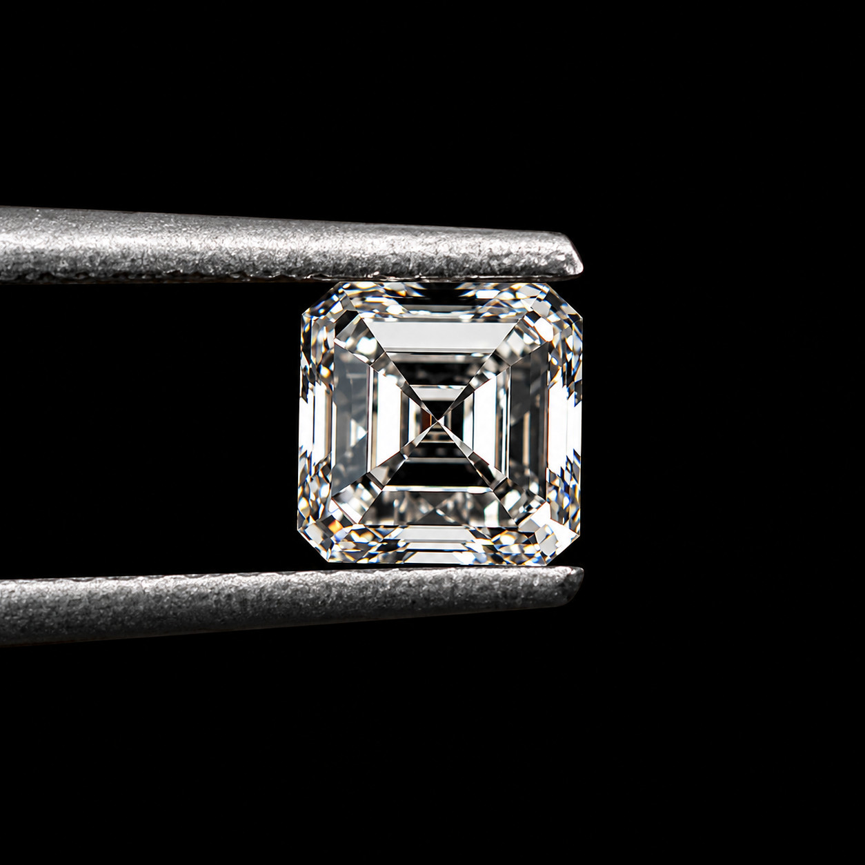 2.5Ct Lab Grown  Asscher Cut Diamond, IGI Certified, EF/ VS/VVS