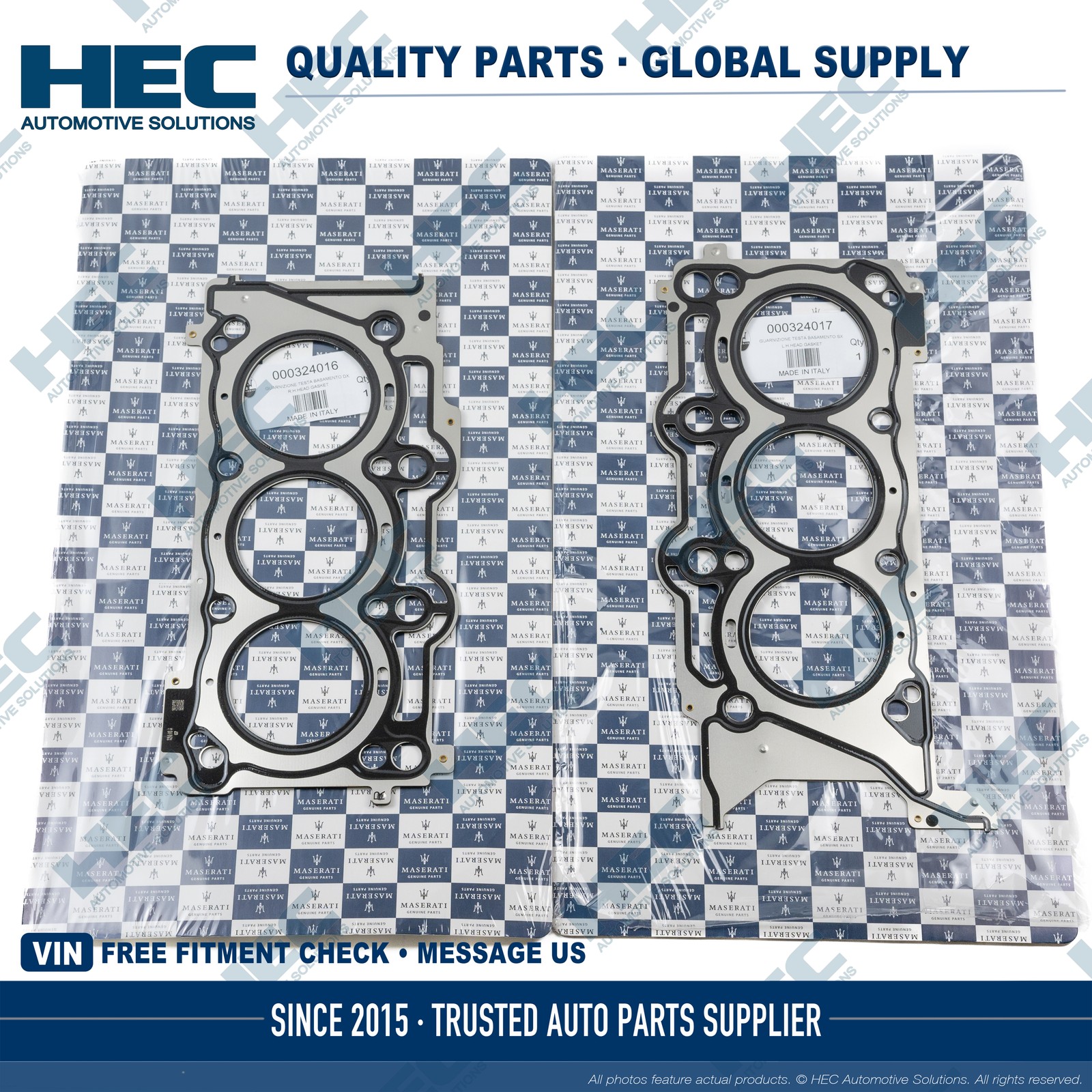 2pcs Genuine Left & Right Head Gasket fit Maserati Ghibli Levante Quattroporte