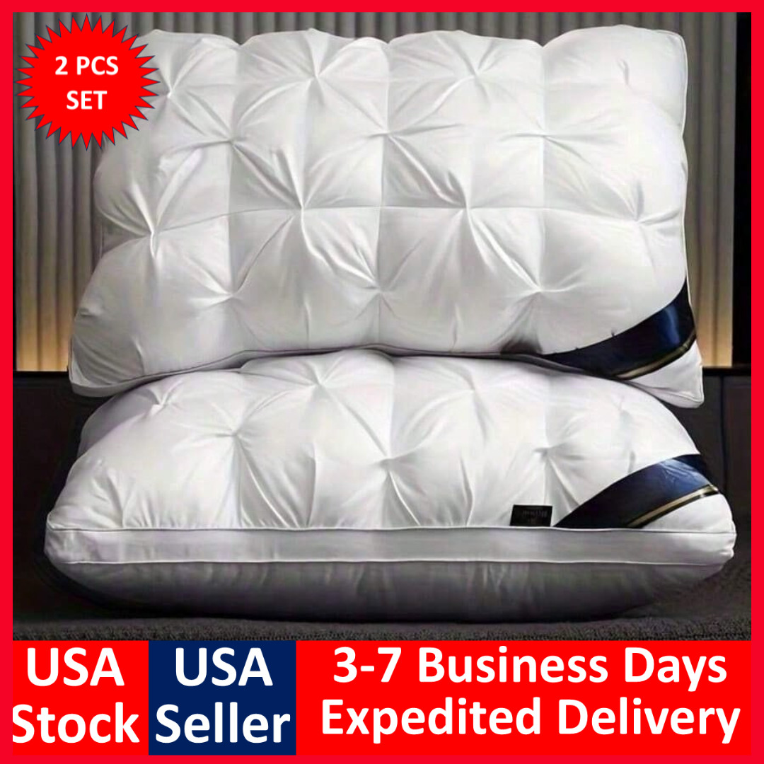 2 PCS Queen Pillows– Soft Down Alternative Hotel-Style Bedding Set UPGRADED