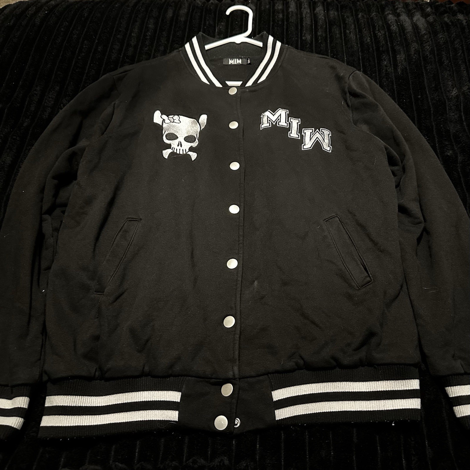Motionless In White Vinny Mauro 570 Bomber Varsity Jacket 2XL Motionless In White Vinny Mauro 570 Bomber Varsity Jacket 2XL