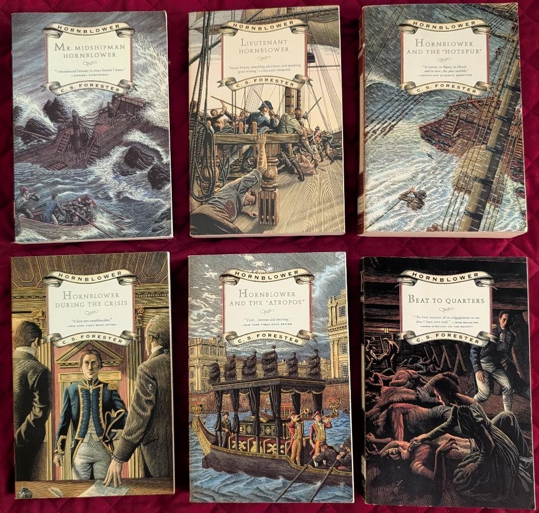 Horatio Hornblower paperback books complete set plus Hornblower Companion.