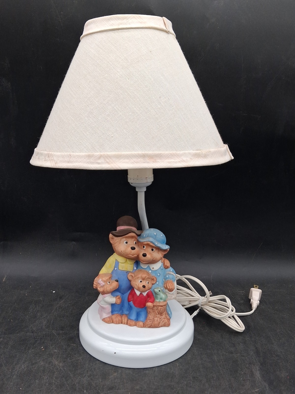 Vintage 1991 Berenstain Bears Princess House Table Lamp Shade Tested Working