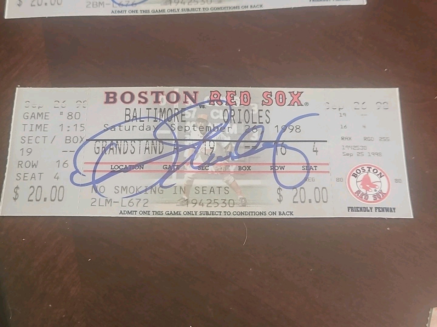 dennis eckersley signed final career game played last ticket stub autographed dennis eckersley signed final career game played last ticket stub autographed