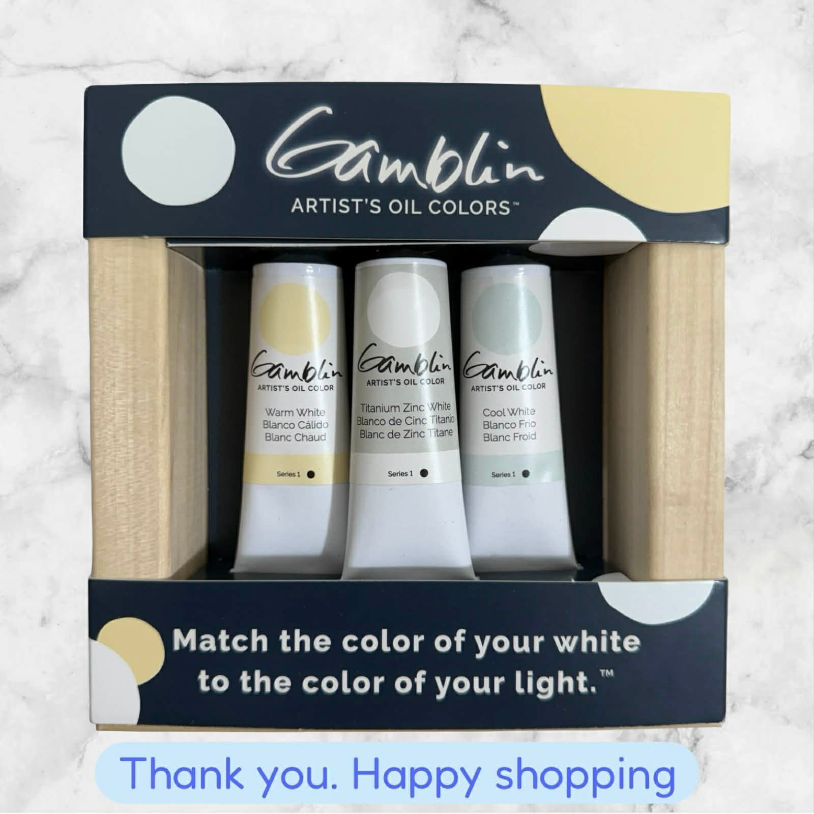 Gamblin White Artist's Oil Colors 3 Set Piece NEW SHIPPING Gamblin White Artist's Oil Colors 3 Set Piece NEW SHIPPING