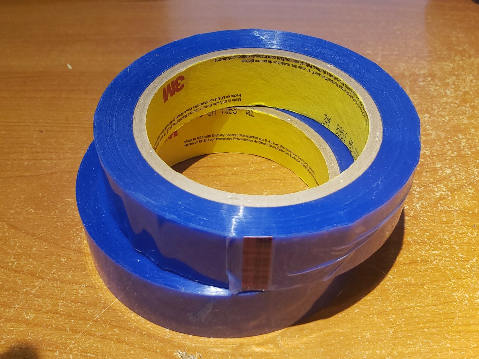 Two Rolls 3M 8901 1-Inch x 72Yards Blue Polyester Film Tape