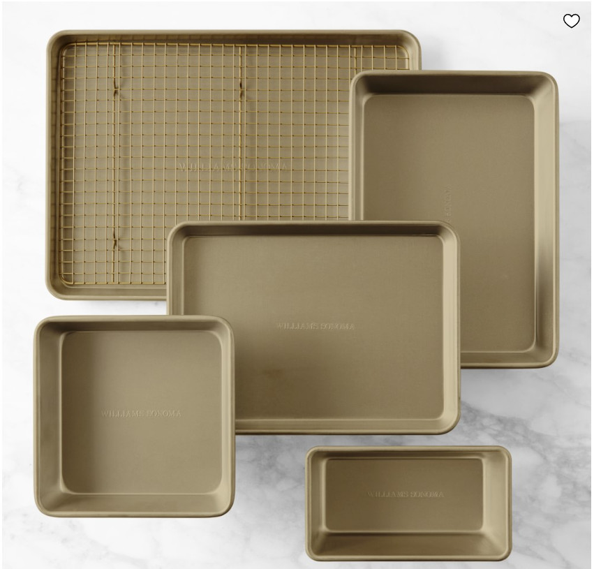 Williams Sonoma Goldtouch Pro Everyday Bakeware Set 6 Pc Nonstick Baking Pans