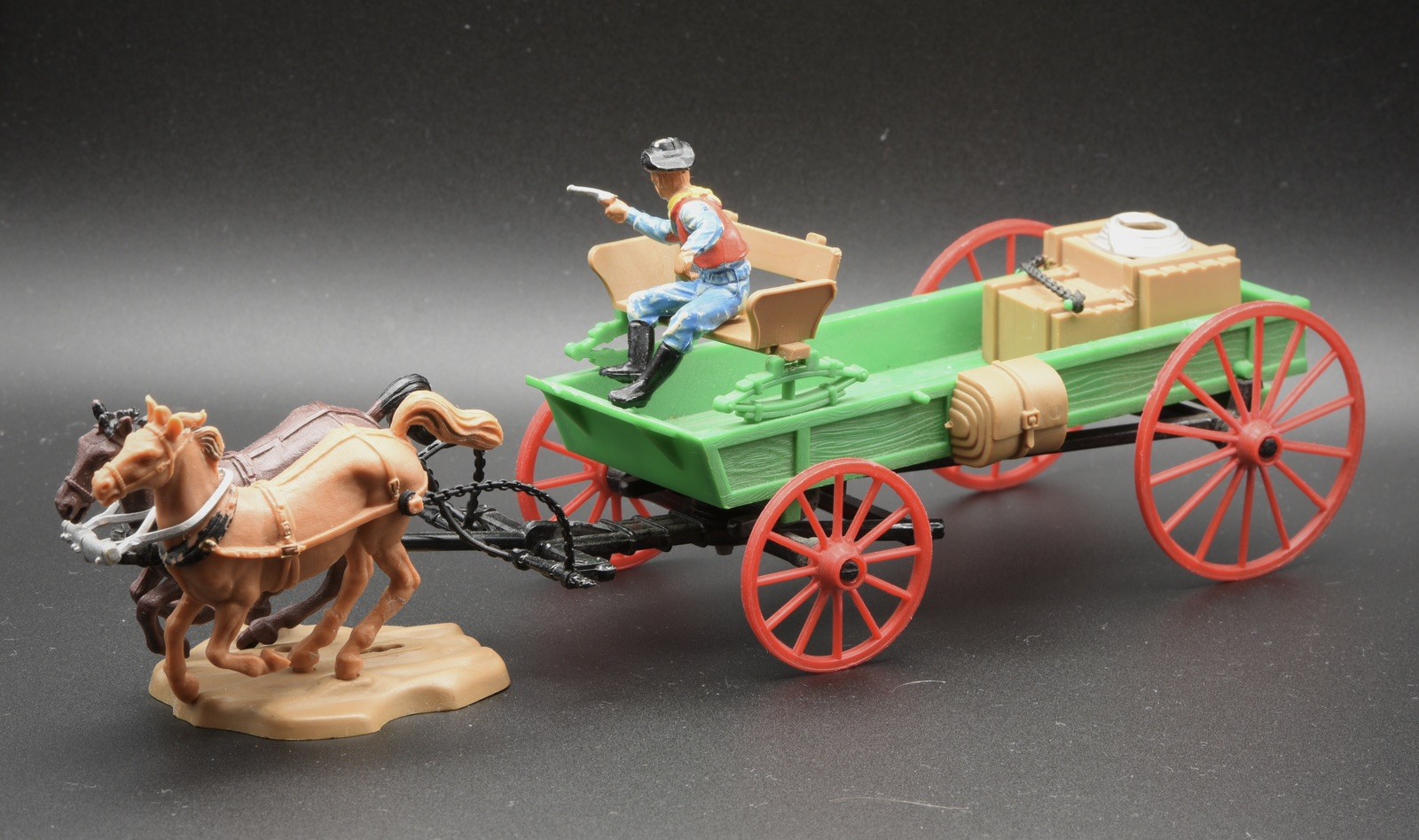 Vintage Britains Wild West Buckboard Wagon 7617 Toy Set, Rare