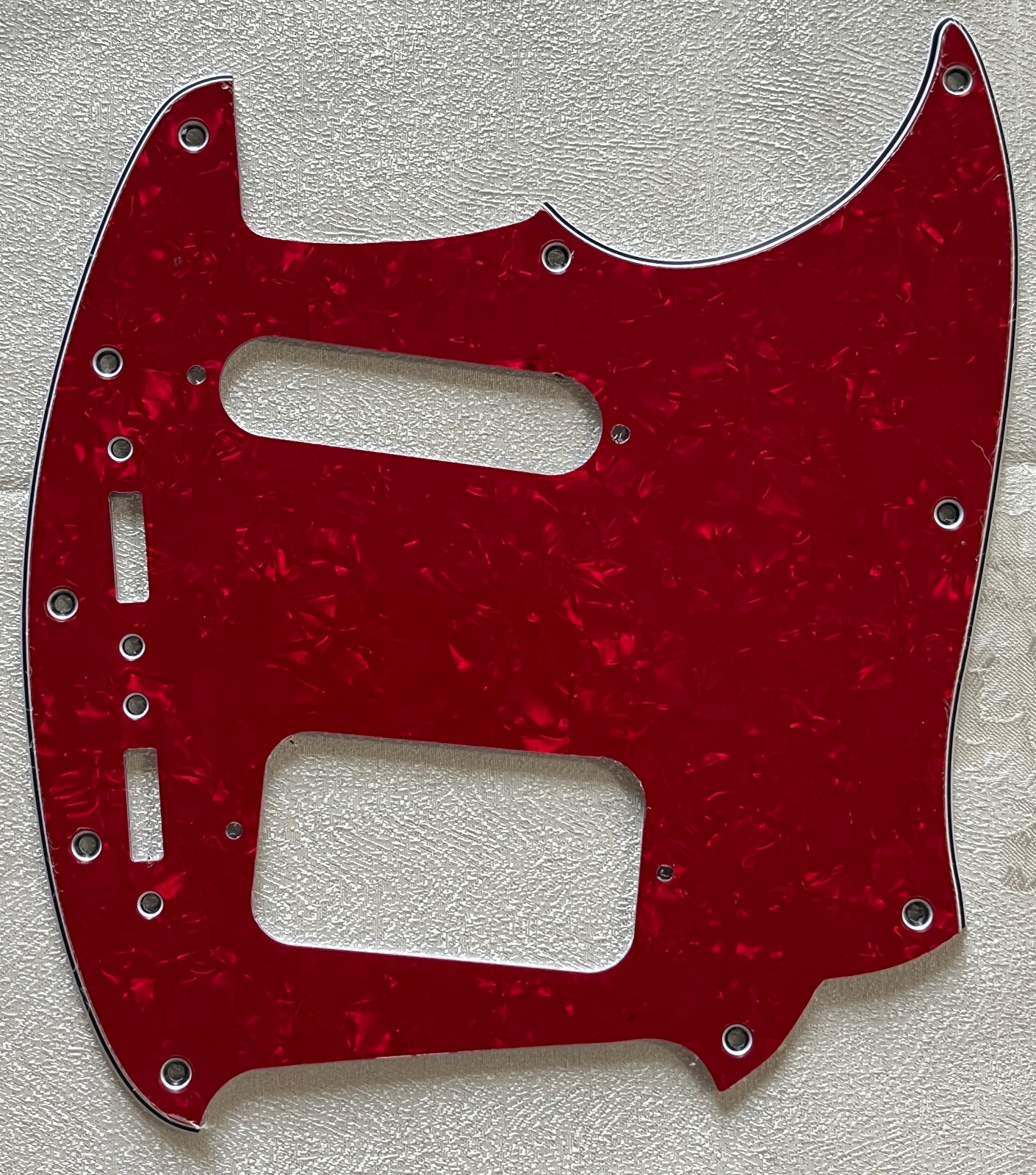 Custom For Fender Kurt Cobain Jag-Stang Style Guitar Pickguard Red Pearl Custom For Fender Kurt Cobain Jag-Stang Style Guitar Pickguard Red Pearl