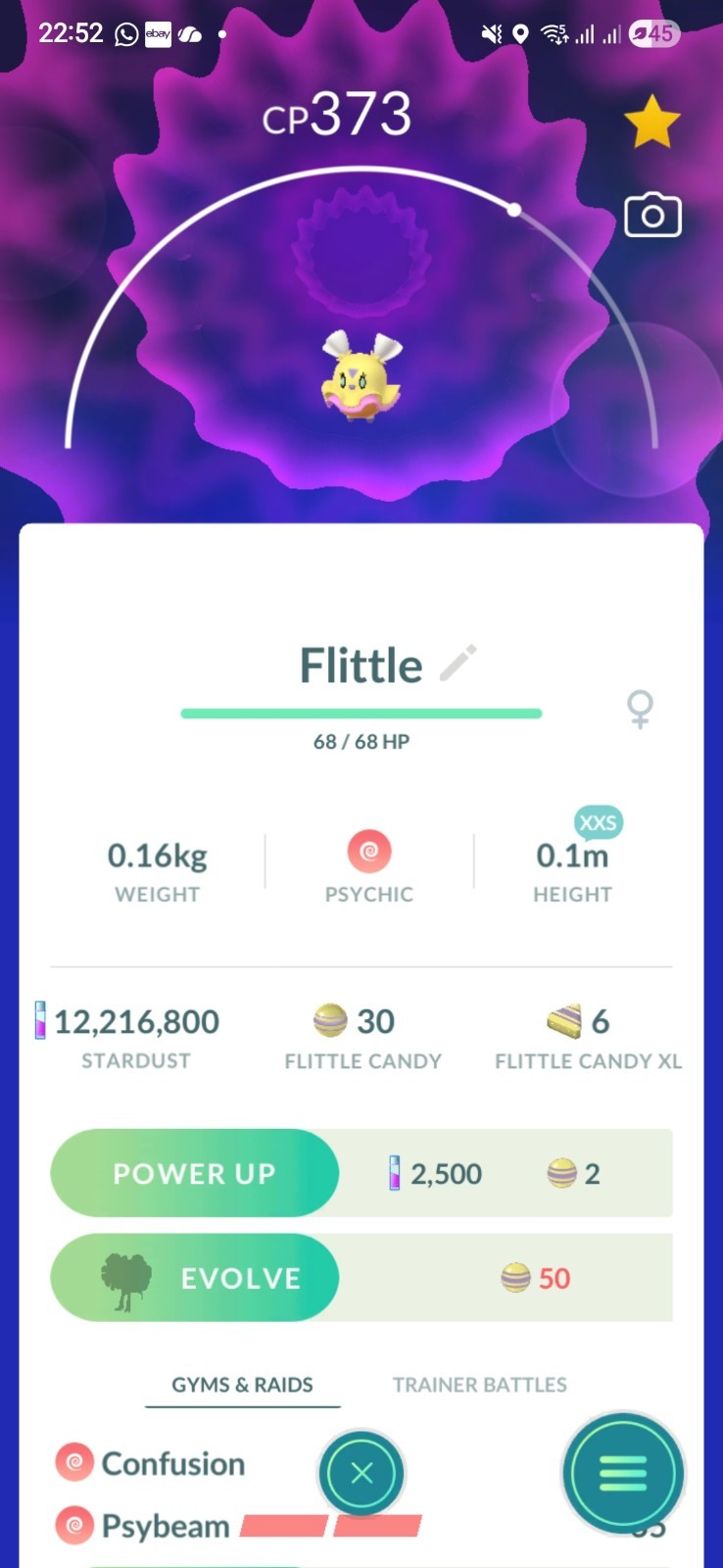 Flittle ( XXS ) #955 Pokémon Trade✨️ GO Fast Same Day - See Description 