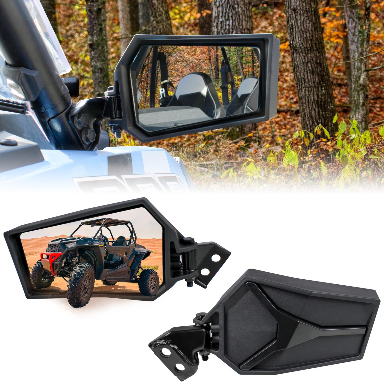 SAUTVS Side Mirrors Polaris RZR XP 1000/XP Turbo S 1000 900 2014-2023
