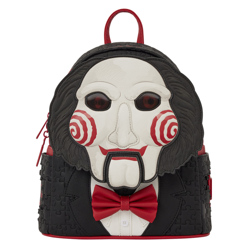 Loungefly Saw Exclusive Billy Puppet Lenticular Cosplay Mini Backpack Loungefly Saw Exclusive Billy Puppet Lenticular Cosplay Mini Backpack