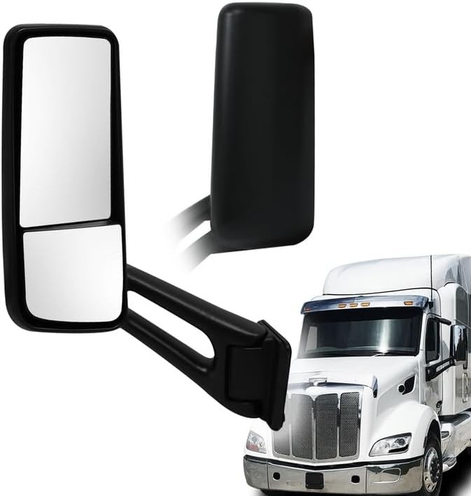 Door Mirror Black fit for 2013-2022 Peterbilt 579 Truck Left Left, Door Mirror Black fit for 2013-2022 Peterbilt 579 Truck Left Left,