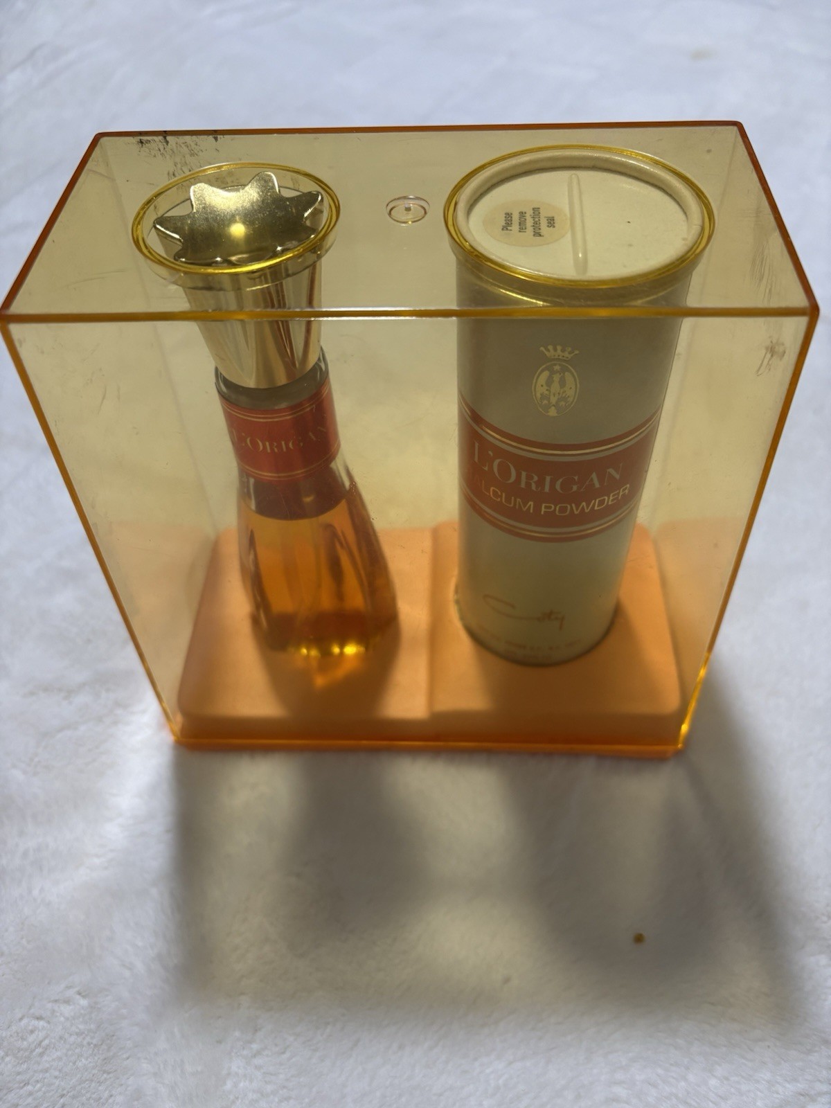 Vintage Coty L\'Origan gift set - cologne and talc . Cologne Is 1.7 Oz Bottle Vintage Coty L\'Origan gift set - cologne and talc . Cologne Is 1.7 Oz Bottle