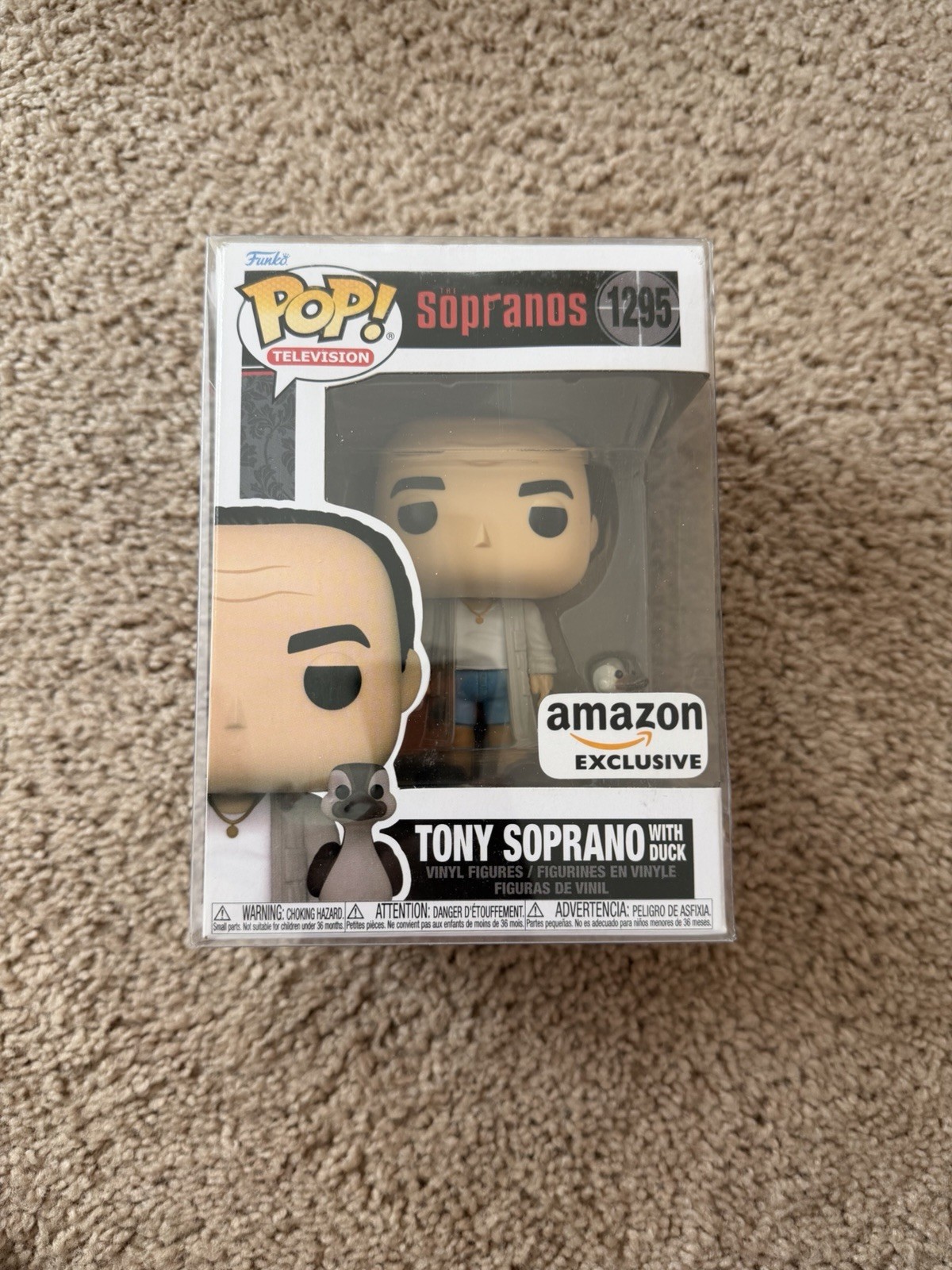 Funko Pop Vinyl: The Sopranos Tony Soprano with Duck Amazon (Exclusive) #1295 Funko Pop Vinyl: The Sopranos Tony Soprano with Duck Amazon (Exclusive) #1295