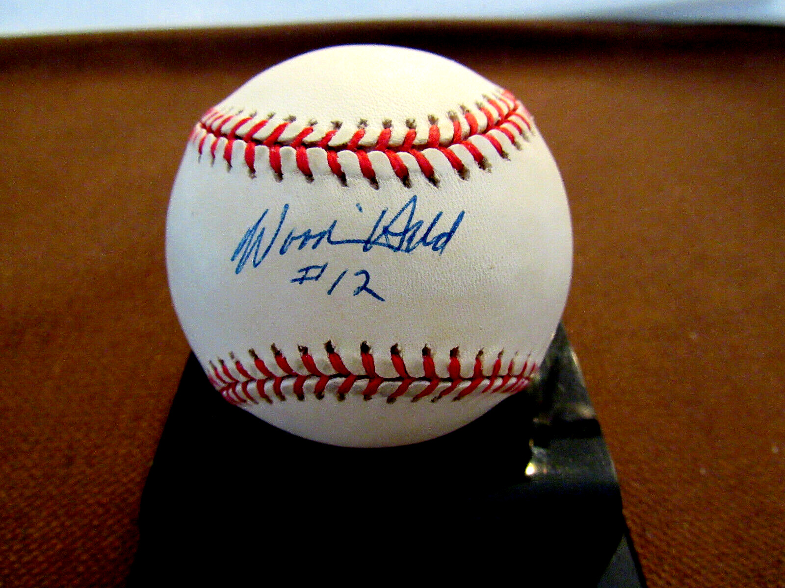 WOODIE HELD # 12 NY YANKEES INDIANS SENATORS SS SIGNED AUTO VTG OAL BASEBALL JSA WOODIE HELD # 12 NY YANKEES INDIANS SENATORS SS SIGNED AUTO VTG OAL BASEBALL JSA
