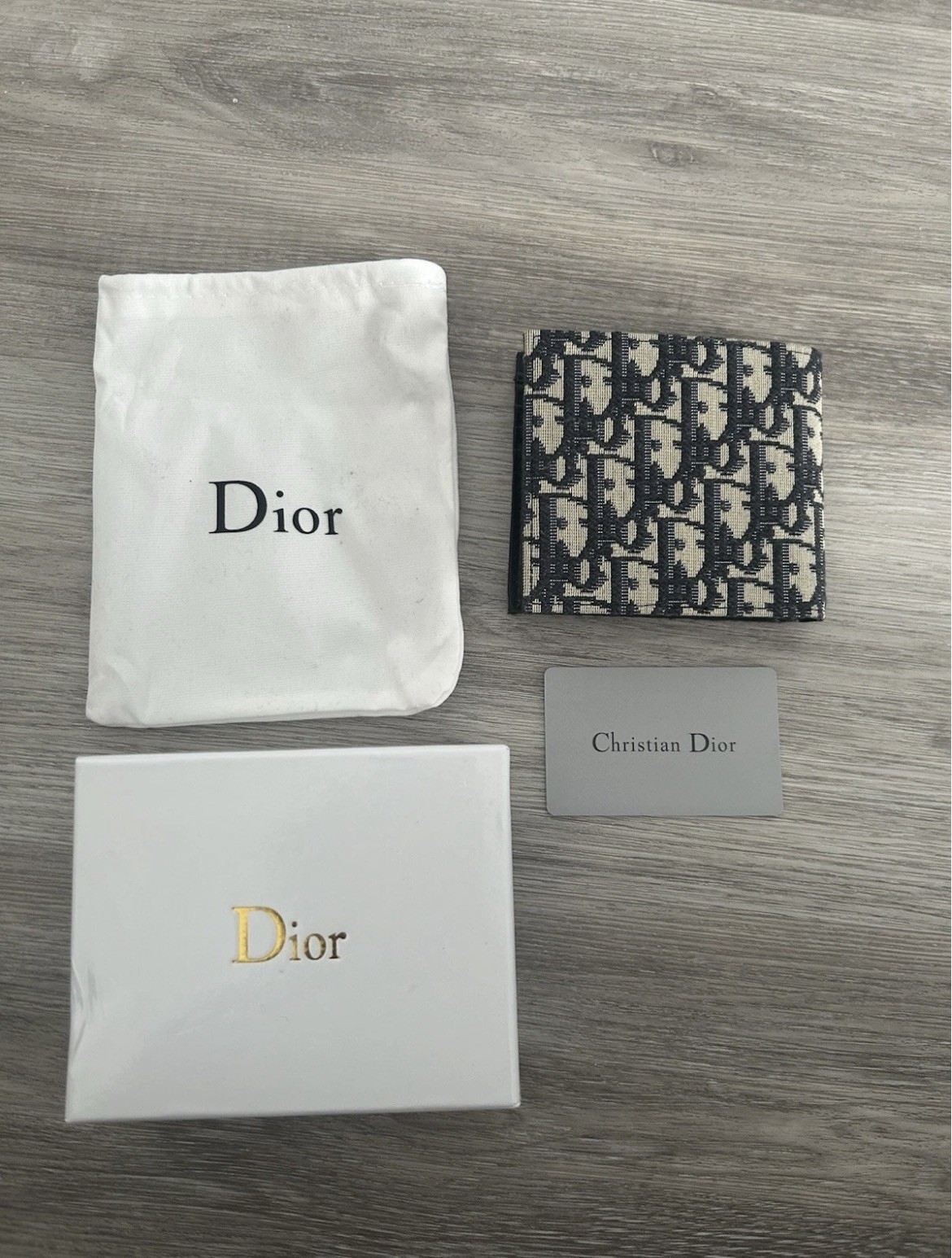 Dior Bifold wallet with Beige and black Dior oblique jacquard Dior Bifold wallet with Beige and black Dior oblique jacquard
