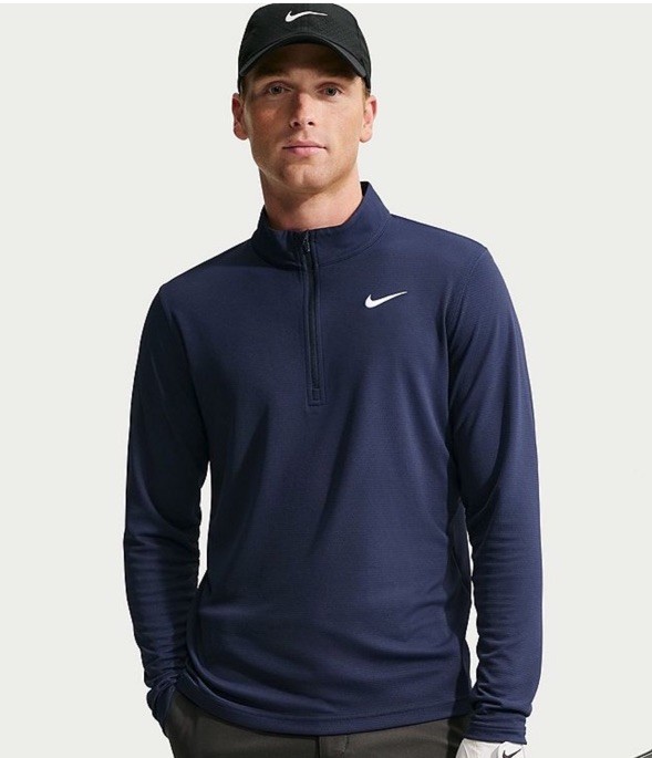 Nike Golf Men\'s Dri-FIT 1/4 Zip Approach Top IV5254 - Navy- Medium -MSRP $65