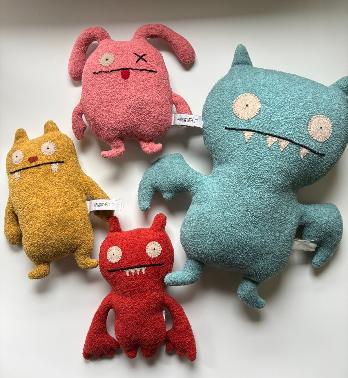 UGLY DOLLS Vintage Plush Lot of 4 Jeero Ox Abime Ice Bat  2000s 7\