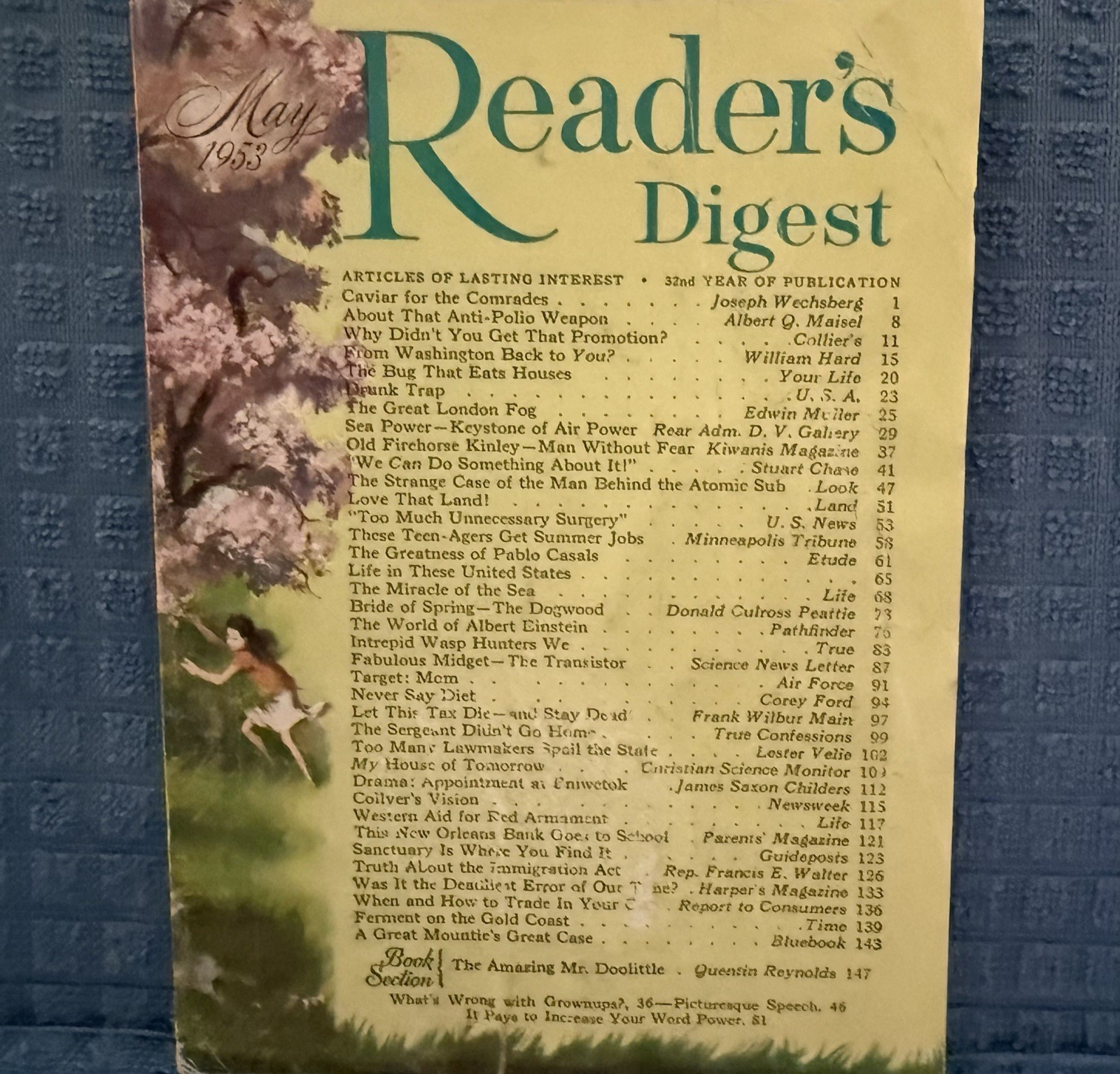 1953 May (1) READER'S DIGEST MAGAZINE Vintage Classic History Short Fun Stories