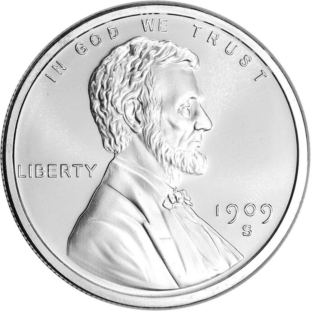 2 oz Golden State Mint Silver Round Lincoln Cent Design .999 Fine