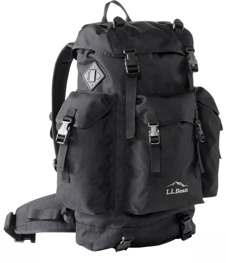 L.L.Bean Continental Weekender Pack Black Travel Hiking Backpack